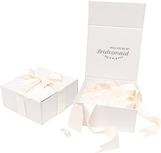 Will You Be My Bridesmaid Proposal Box (3 Kits) for Bridesmaid Proposal Gifts with Accessories, Bridesmaid Gift Box Set, Bridesmaid Boxes for Proposal 8"x8"x3.5 - Gifts not Included