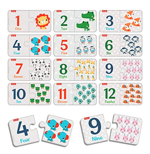Image of Fisher Price Fun with Numbers Puzzle - 50 Pieces Numbers Matching Puzzle for Kids Age 3 Years & Above - Learning and Development Puzzles - Fun & Learn with Colorful Puzzles