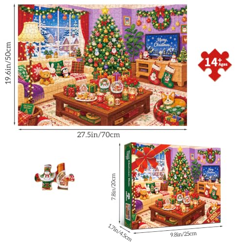 HUADADA Puzzle 1000 Teile-Gemütliches Weihnachten – Ansicht 6