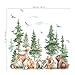 wondever Mountain Tree Wall Stickers Large Pine Tree Forest Animal Bear Fox Peel and Stick Wall Art Decals for Kids Room Baby Nursery Bedroom