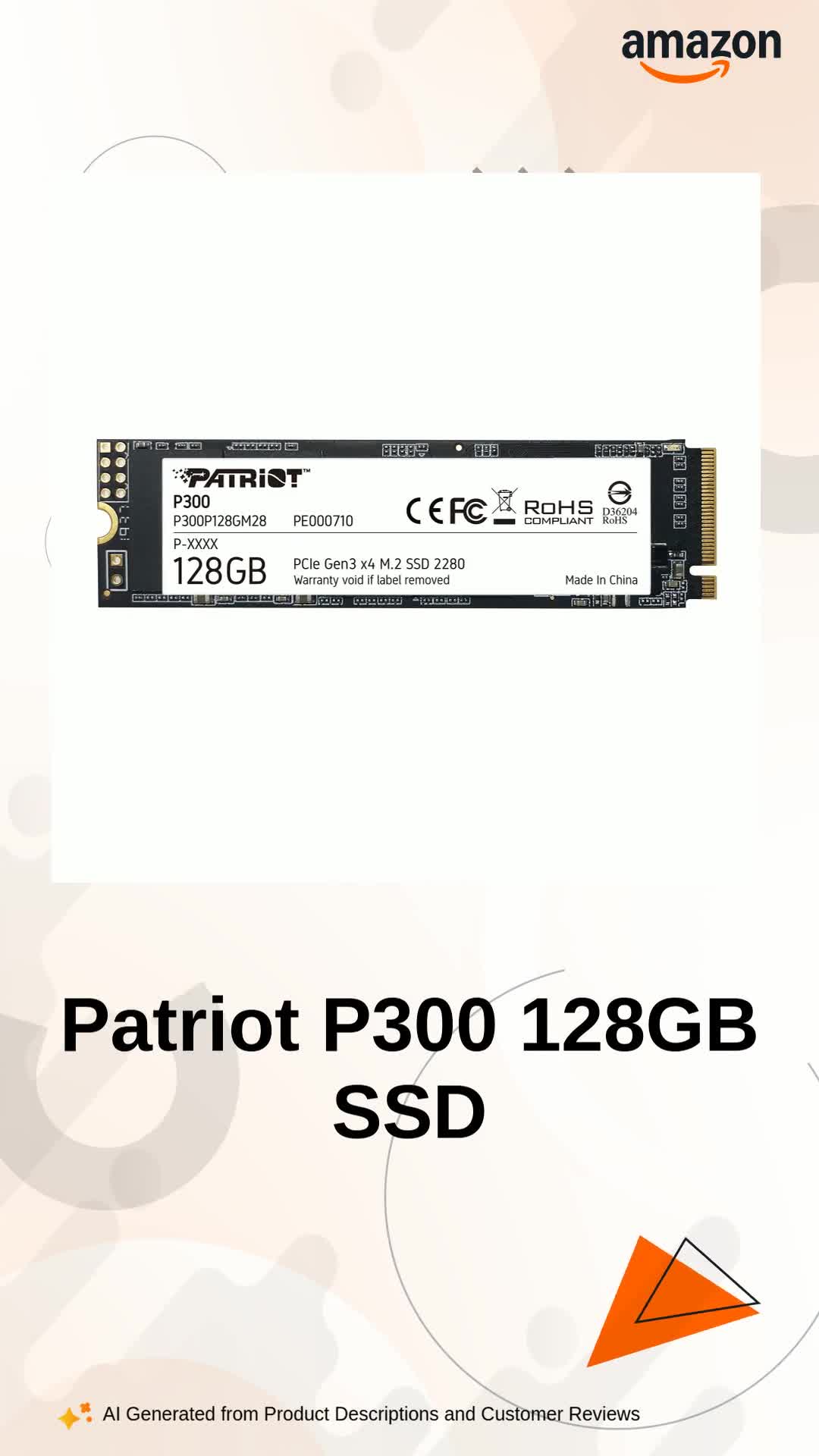 Patriot Memory P300 128GB M.2 SSD