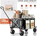 Overmont 150kg Festival Camping Trolley on Wheels – Black