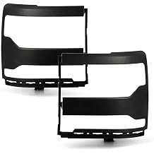 Unpainted Black Head Lights Lamps Trim Bezel Cover Screws-Mounting Style Driver&Passenger Included-[Headlight] Side 23378968 23379004