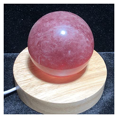 Quartz fraise contre le stress : sphère naturelle de méditation