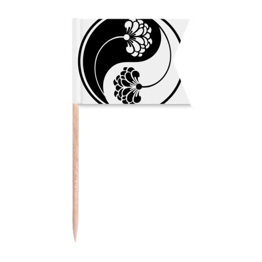 Cure-dents fleur Yin-Yang pour buffet chic et décoration de vos plateaux à fromage