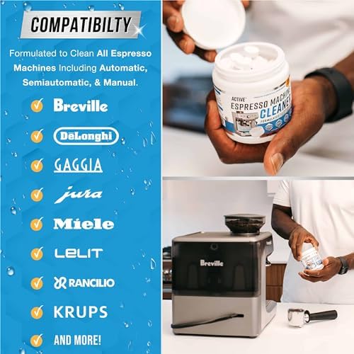 ACTIVE Espresso Machine Cleaning Tablets Descaling - 120 Tabs | Compatible with Breville Barista Express, Gaggia, Delonghi, Jura, Philips | Expresso Maker Backflush Oil Remover Solution Clean Tablet - Thumbnail 4