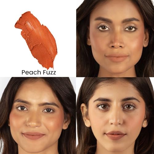 Image of Marbled Blush | Cream to Powder Blush Plus Highlighter | Peach Fuzz | Soft Peach For A Warm Flush | Long Lasting | All Skin Types