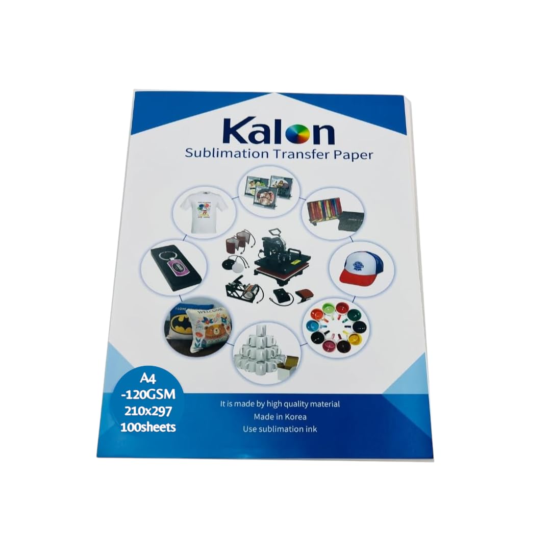 100 Sheets of A4 120gsm Pink Sublimation Transfer Paper - Fast Dry, High Transfer Rate for T-Shirts, Cups, Keychains, and All Sublimation Crafts