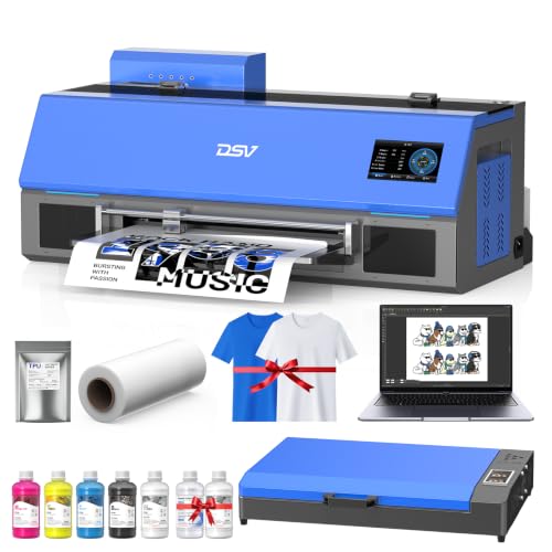 Image of DSV A3 i3200 DTF Printer, 2 Min /A3 Print,720x3600 DPI,2-Year Ink Included | 24 /7 Auto-Maintenance,2X Speed vs XP600,White Ink Circulation & Stirring System,Apparel Printer for DIY Business