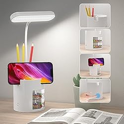 Lampara Flexo Aliexpress Zemty Lampara Escritorio LED 3 Niveles de Brillo Panel Táctil,Cuidado Ocular Multifunción 4 en 1 Flexo Estudio,360° USB Recargable Flexo LED Escritorio,Lampara Mesa Desk Lamp Sobremesa Luz Lectura