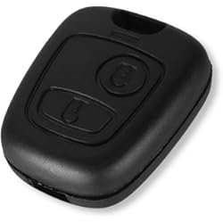 Funda Llave Coche Citroen C4 1neiSmartech Carcasa para Mando a Distancia de 2 Botones Compatible con Toyota Aygo Citroen C1 C2 C3 C4 C5 Peugeot 103 107 206 (Carcasa + Cubierta de Botones + Tornillo de Repuesto)