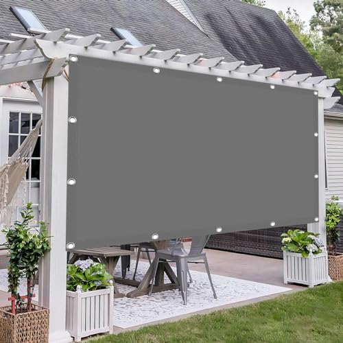 Voile d'ombrage gris clair 6x6.5m pour abri de jardin et terrasse - 3