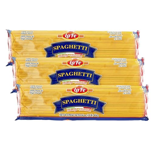 La Fe Elbow Macaroni Pasta 16oz - 3 Pack - Unenriched Semolina Wheat Pasta Italian Elbows - Cholesterol & Sodium Free