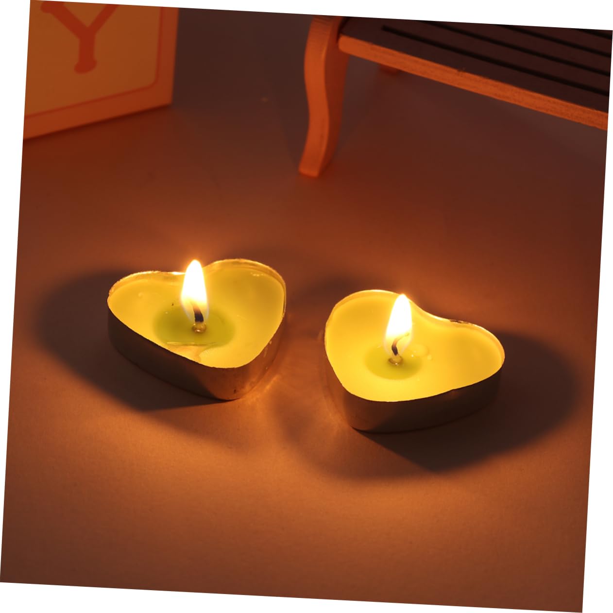 SHOWERORO 100 Velas Flotantes sin con Forma de Corazón Románticas Velas Perfumadas para Mujeres Velas sin Humo para Fiestas