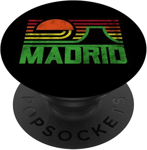 Cool Madrid Spain Espana Abstract Square Graphic Design PopSockets Swappable PopGrip
