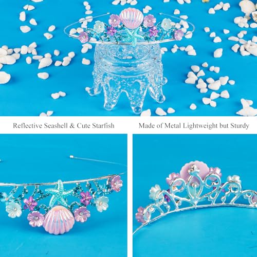 Didder Mermaid Themed Party Outfit: Sash, Crown and Decorations for Girls - Thumbnail 3