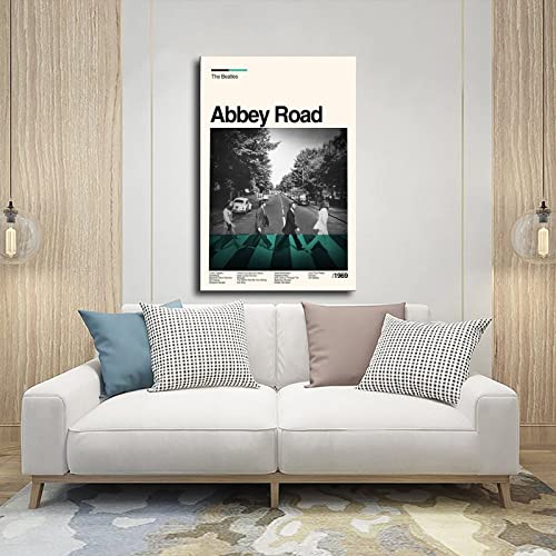 ZOLULA Poster sur toile The Beatles Abbey Road Album Poster Décoration murale pour salon, chambre à coucher, style cadre, 40 x 60 cm - Les Beatles, Paul McCartney, John Lennon, RIngo Starr, George Harrison ZOLULA Poster sur toile The Beatles Abbey Road Album Poster Décoration murale pour salon, chambre à coucher, style cadre, 40 x 60 cm – Image 6