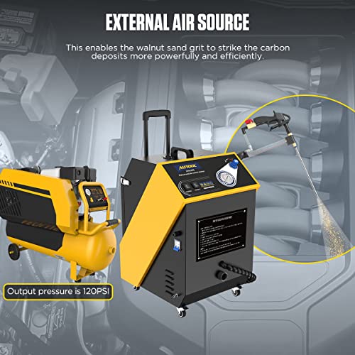 Automotive Engine Intake Pipe Valve Clean Machine Valvetronic System Walnut Powder Sand Carbon Deposits Cleaner Auto Fuel Cleaning Tools #TOP5