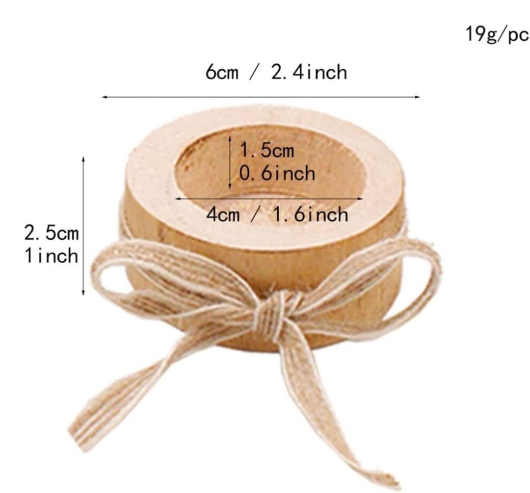 Portavelas 3 Uds Portavelas Natural Soporte De Luz De Té De Madera Maceta Suculenta Sin Terminar con Cuerda De Cáñamo para Decoración De Escritorio Candelabros Decorativos