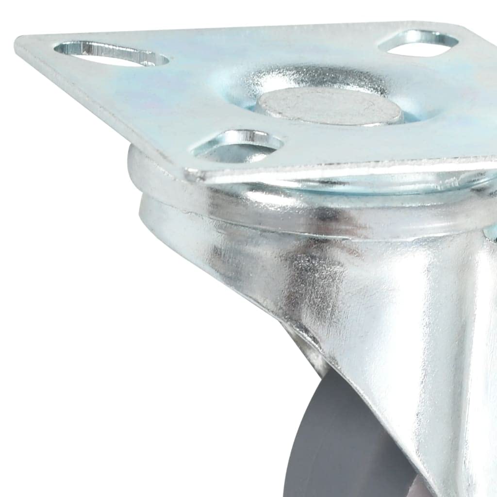 Lenkrollen 24 Stück 50 mm TPR Materialtransport Rollen für Transportwagen Hubwagen Sackkarre Rollwagen Plattformwagen Handwagen mit Zinkbeschichtung für Werkstatt Lager Industrie Betrieb