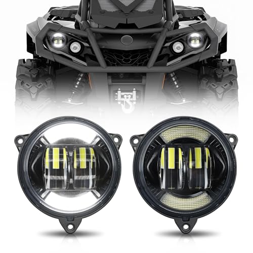 OPP ULITE White DRL Led Headlights for for Can-Am Outlander 570 650 850 1000 XMR STD XT XT-P 2012-2022 Accessories Low-Beam 2pc Pack
