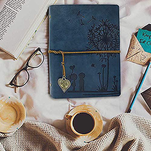 Vintage lederen tijdschrift A5 notitieboek, 100 vellen/200 pagina's 80 gm navulbare reistijdschriften dagboek A5… - Image 6