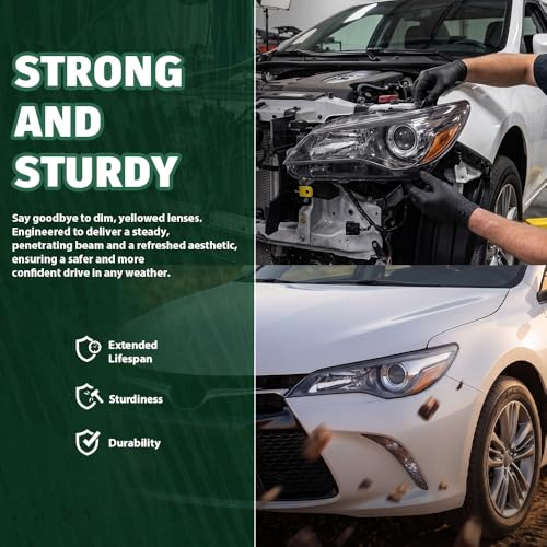 Image of GRAND ORANGE Headlight Assembly Front Left & Right Compatible with Toyota Camry 2015-2017 2PCS Clear Lens Black Housing Amber Reflector TO2503222, TO2502222, TO2503223, TO2502229, TO2503229