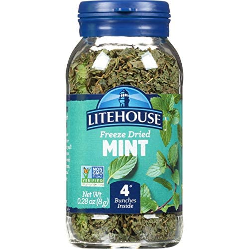 Litehouse Freeze Dried Mint - Substitute For Fresh Mint Leaves, Gluten Free, Vegetarian, Keto, Non-Gmo, No Refrigeration Required, Seasonings For Cooking - 0.28 Oz #TOP21