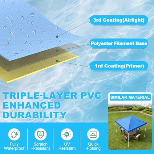 Image of Pool Float with Canopy Adult|UPF50+ Float with Shade|Pool Chair for Lake