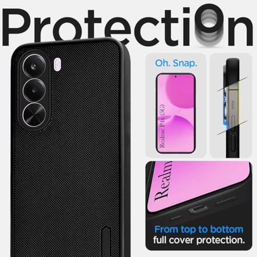 Image of Jkobi Rubberised Back Cover Case for Realme P4x (Textured Grip Design | Micro-Fiber Cloth Inside | Slim and Light Weight | Soft Touch and Feel)