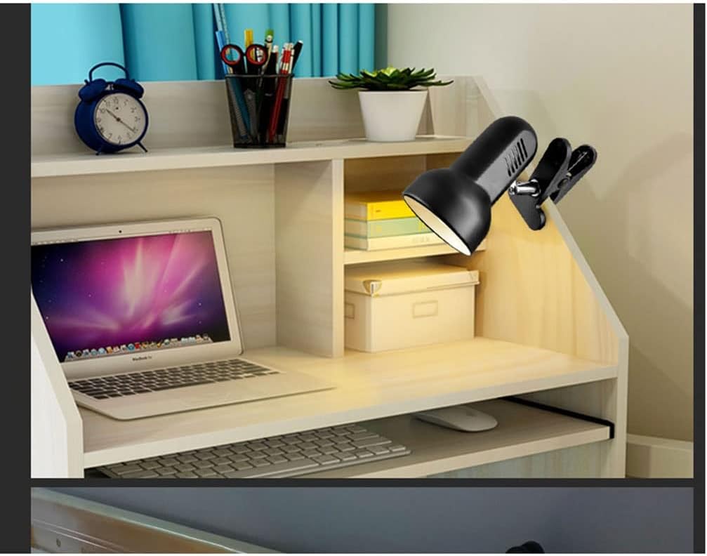 YYDS Desk lamp Stainless Steel 360-Degree Adjustable Clip-On Eye Protection Desk Lamp is Suitable for Reading and Learning (15 * 9 * 11 cm) Desk Light (Color : White, Size : White Light)