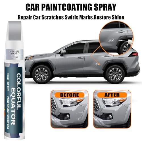 Image of 1D6 Silver Sky Metallic Touch Up Paint for Toyota, Car Paint Pen Scratch Repair Two-In-One Touch Up Paint, Premium Car Scratch Remover for Deep Scratches