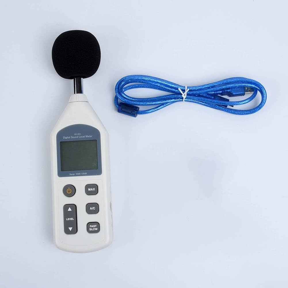Geräuschpegelmessgerät USB Digital Sound Meter 30 130dB mit LCD Display Perfekt für Umweltüberwachung