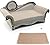 SONGWAY Cat Scratching Board Toy - Sofa Shaped Cat Scratcher Lounge Bed with Mat, Cat Corrugated Paper Cardboard Scratcher, White