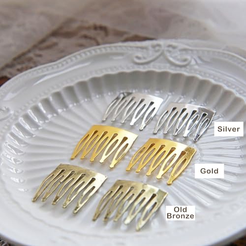 Peines Mini Metal Para Peluca Muñeca 5 Piezas Plata miniatura 6