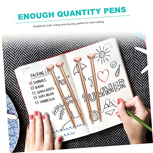 Bolígrafos metálicos rosa de diseño elegante y tinta premium 6