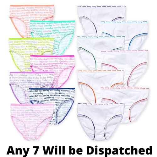 Image of TuddyBuddy Girl's 100% Cotton Graphic Prints Briefs /Panty /Underwear /Panties, Multicolor