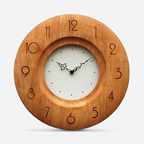 Original/Genuine Solid Wood Creative Watches/Personalized Wood Wall Clock (Without Light)/Silent Simplicity,12 Inch,Wood
