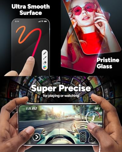 Image of BATCHONE Tempered Glass Screen Protector Compatible for Google Pixel 9A (Black) with Edge to Edge Coverage and Easy Installation kit