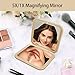 CYHTSHFZ Small Compact Mirror for Purse,5X/1X Travel Magnifying Mirror for Women, Makeup Mirror for Girls, Portable Ultra Slim Pocket Mirror