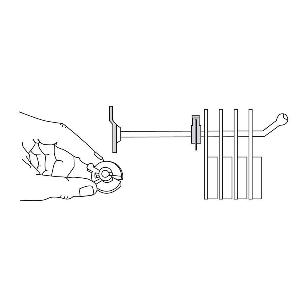 Retail Resource ICC20 (250/BG) White Plastic Inventory Control Clips (Pack of 250)