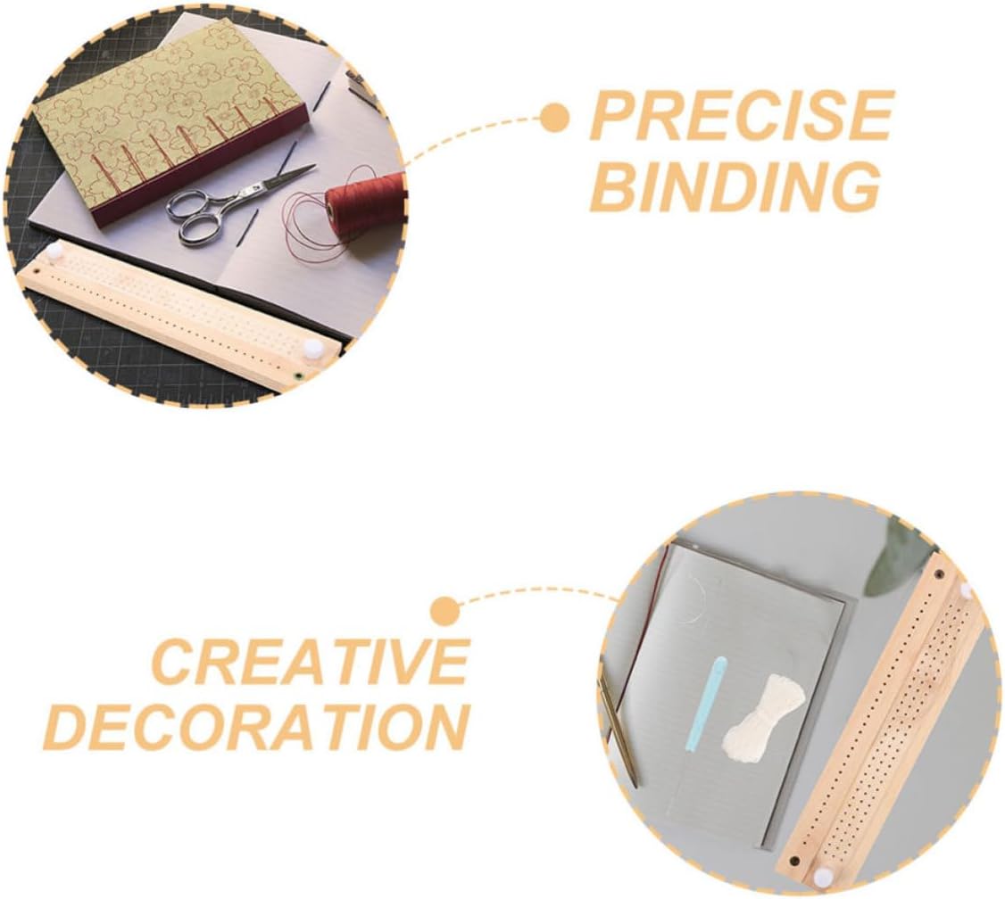 Hand Bookbinding Repair Kit for Scrapbooking and DIY Crafts, Iron Wood