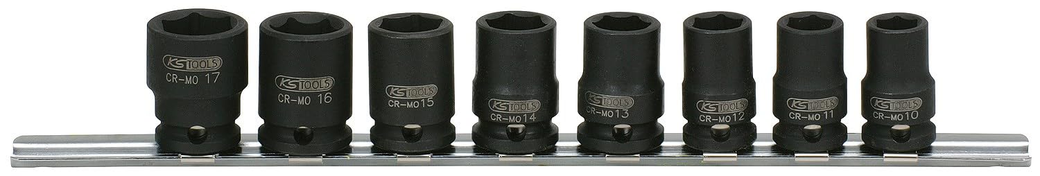 Ks Tools 515.0608 3/8-Inch 10-17Mm Impact Socket Set (8 Pieces)