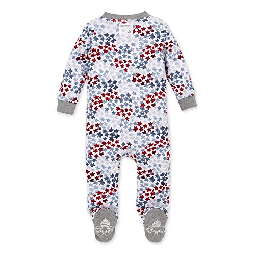 Image of Burt's Bees Baby unisex-baby Sleep & Play, Organic One-piece Romper-jumpsuit Pj, Zip Front Footed Pajama