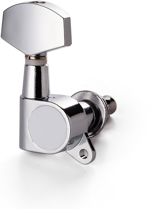 Vangoa 3L3R 6 Pieces Closed Guitar String Tuning Pegs Tuner Machine Heads Knobs Tuning Keys for Acoustic or Electric Guitar, Chrome(Type A) : Musical Instruments