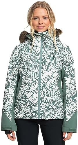 Roxy Women's Jet Ski Premium Snow Jacket, X-Small, Dark Forest