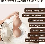 2 in 1 Mini Portable Washer and Dryer Combo, 3.5L Wall Mounted Fully Automatic Front Drum Washing Machine, Front Drum Type for Small Clothes, Underwear, and Socks Desktop