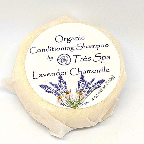 Organic Conditioning Shampoo by Très Spa | Solid Shampoo Bar | 100% Natural | Vegan Friendly | Eco-Friendly (Lavender Chamomile)