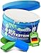 Produktbild FreeClean® BIO Putzstein 900g inkl. 2-in-1 Schwamm & Poliertuch - Universalstein Set mit EU-Ecolabel - Wunder Reinigungspaste als Küchen Reiniger, Bad Reiniger & Sneaker Reiniger [Made in Germany]