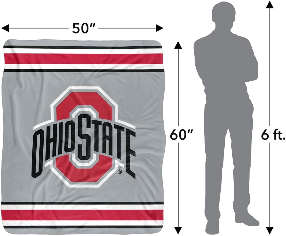 LOGOVISION Official Collegiate Primary Logo Collection Silky Touch Sherpa Back Super Soft Throw Blanket Collection